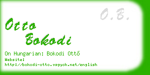 otto bokodi business card